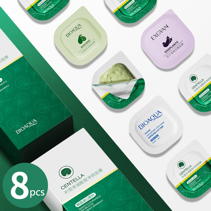 Dust Mask Construction - 8 adet Centella çamur maskesi anti-akne