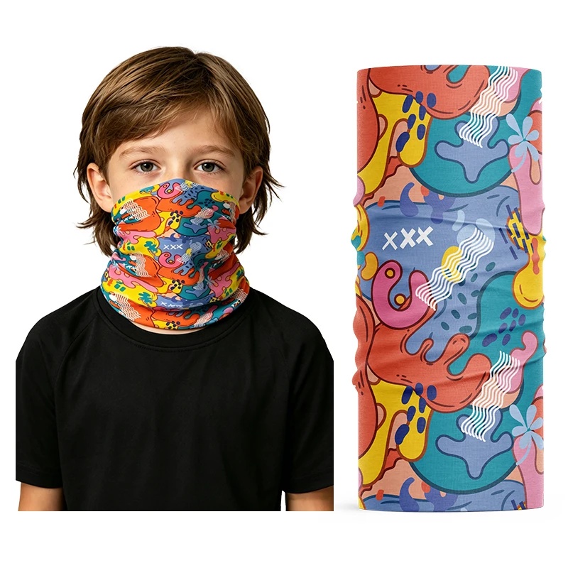 Kids Face Mask - Çocuklar için Soğutucu İpek Kumaşlı Boyunluk,